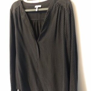 Joie Blue & White Silk Blouse